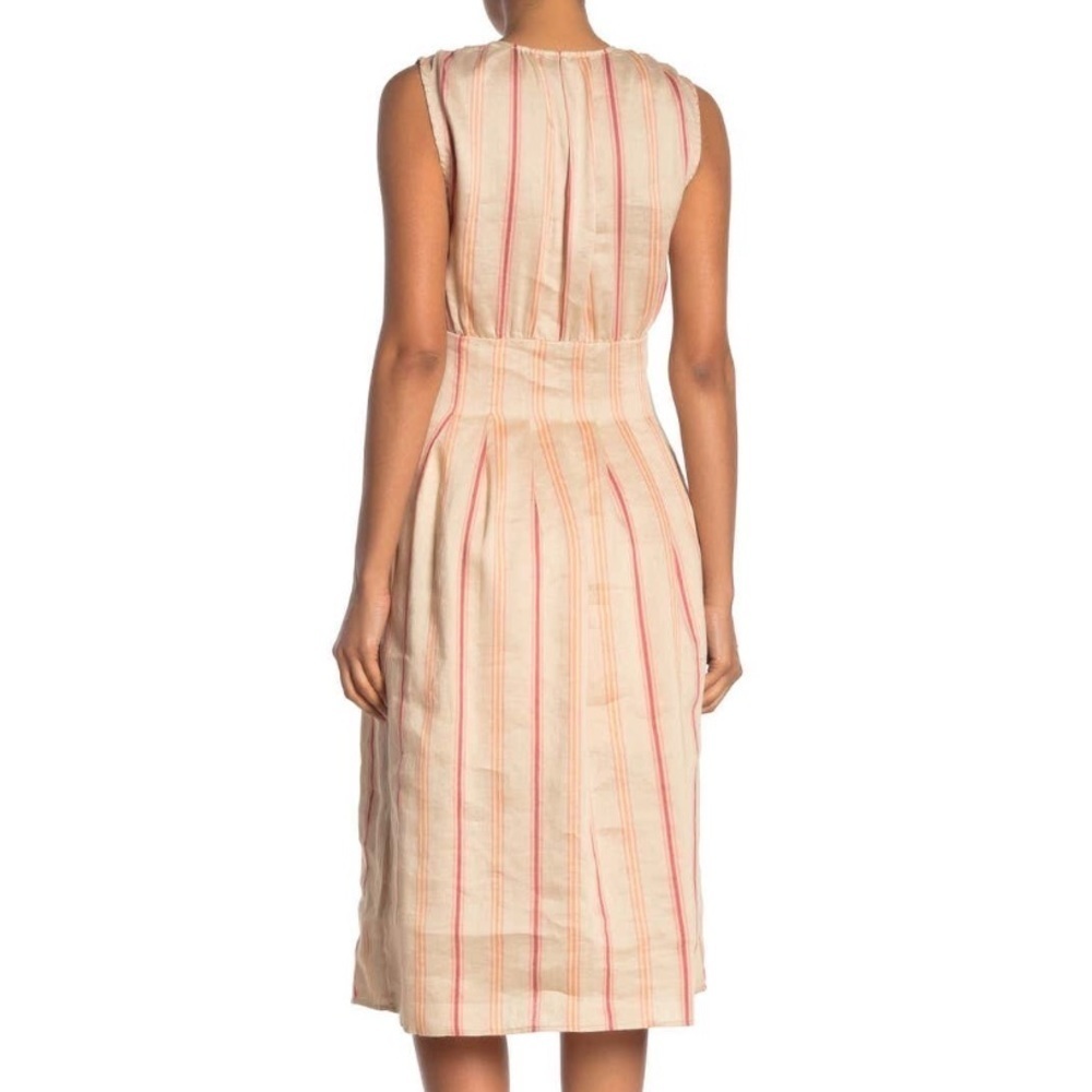 JOIE VALARI STRIPE LINEN BLEND MIDI DRESS - Picture 2 of 2